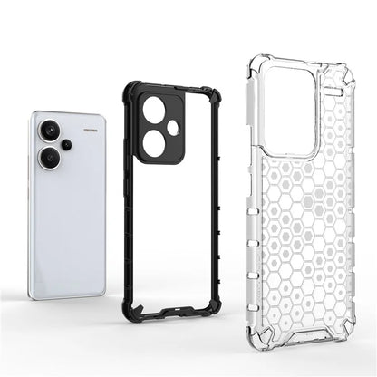 For Xiaomi Redmi Note 13 Pro+ 5G Case PC + TPU Phone Cover Honeycomb Design