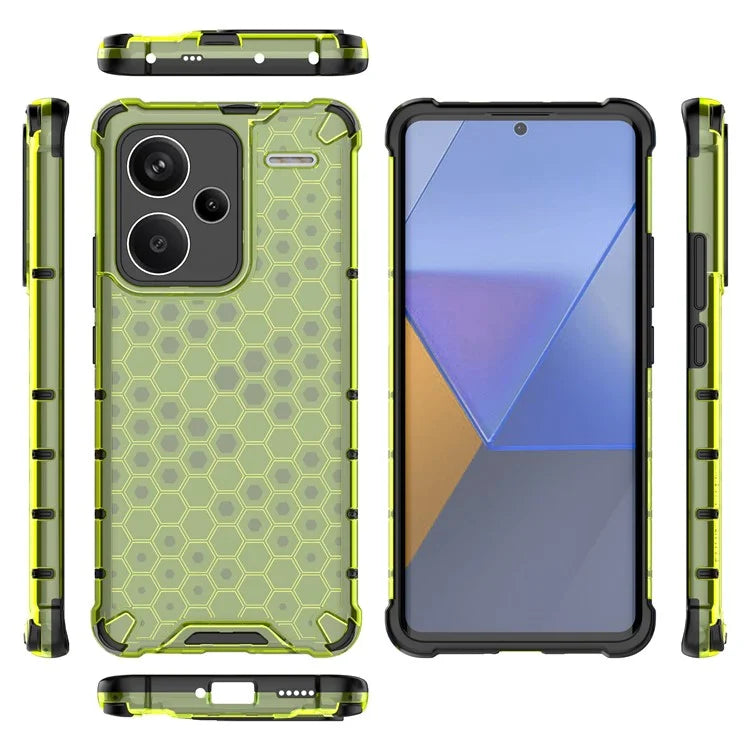 For Xiaomi Redmi Note 13 Pro+ 5G Case PC + TPU Phone Cover Honeycomb Design