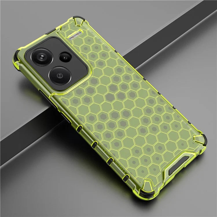 For Xiaomi Redmi Note 13 Pro+ 5G Case PC + TPU Phone Cover Honeycomb Design