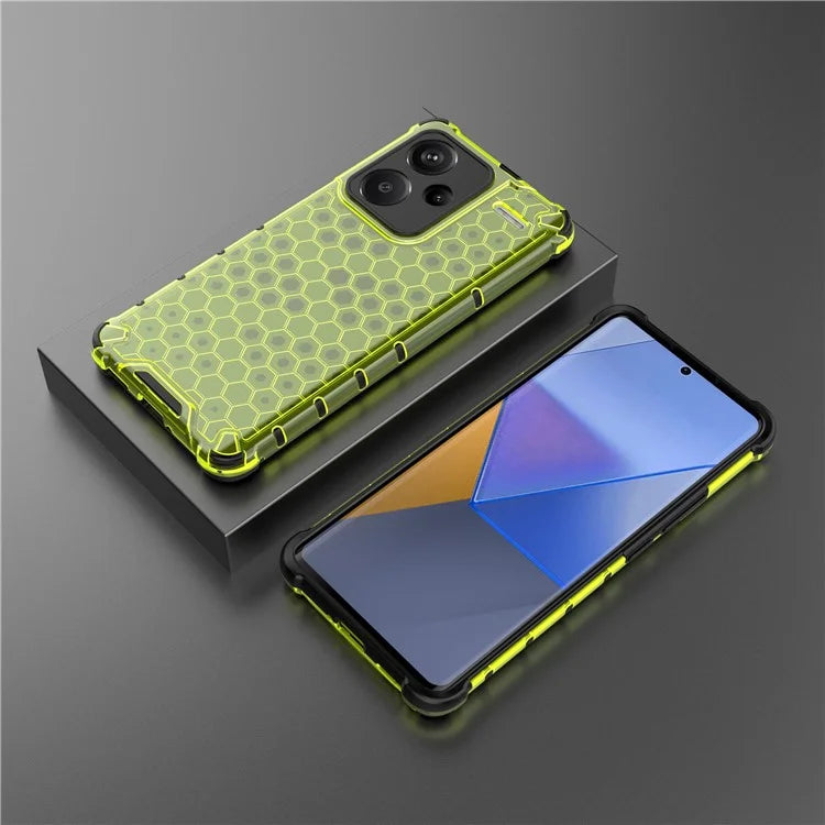 For Xiaomi Redmi Note 13 Pro+ 5G Case PC + TPU Phone Cover Honeycomb Design
