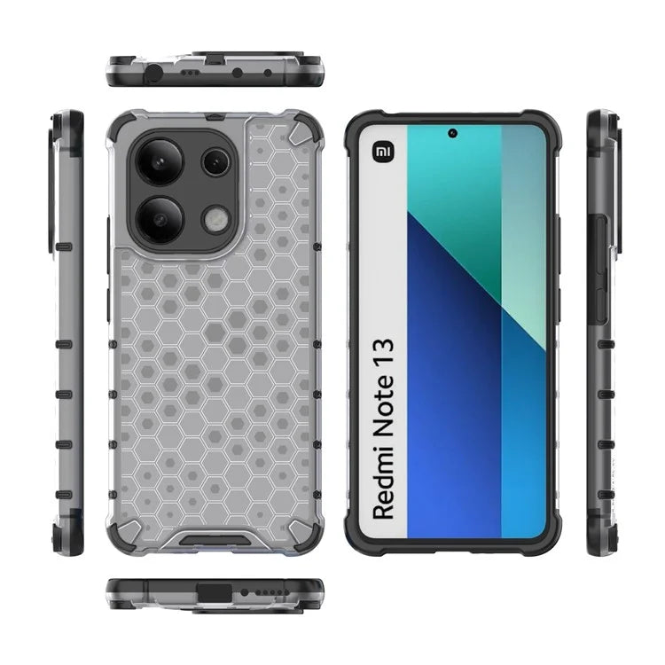 For Xiaomi Redmi Note 13 4G Case Honeycomb Design PC + TPU Phone Cover