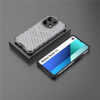 For Xiaomi Redmi Note 13 4G Case Honeycomb Design PC + TPU Phone Cover
