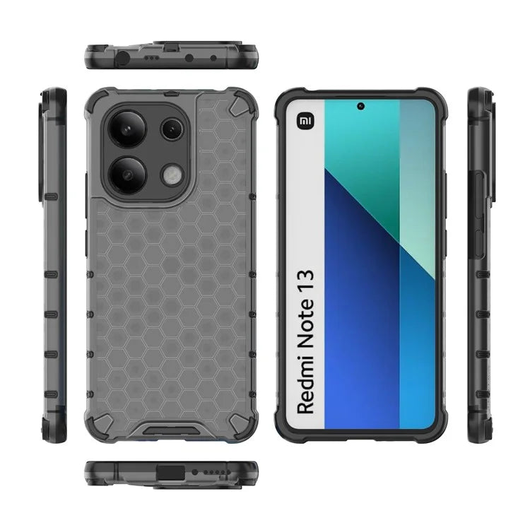 For Xiaomi Redmi Note 13 4G Case Honeycomb Design PC + TPU Phone Cover