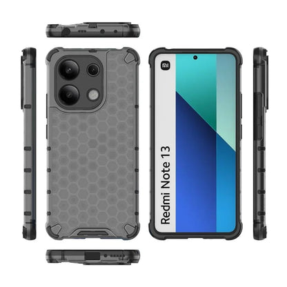 For Xiaomi Redmi Note 13 4G Case Honeycomb Design PC + TPU Phone Cover