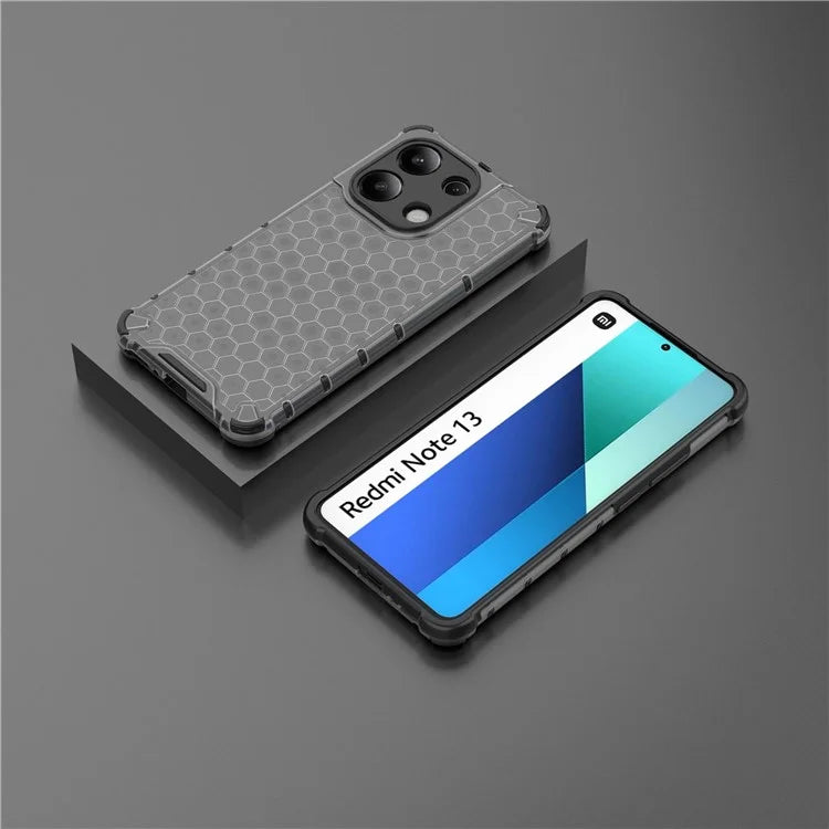 For Xiaomi Redmi Note 13 4G Case Honeycomb Design PC + TPU Phone Cover