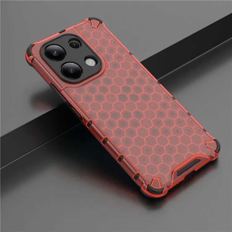 For Xiaomi Redmi Note 13 4G Case Honeycomb Design PC + TPU Phone Cover