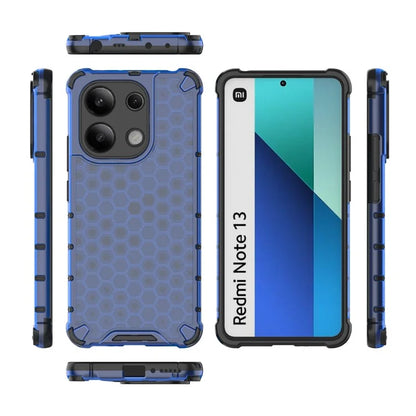 For Xiaomi Redmi Note 13 4G Case Honeycomb Design PC + TPU Phone Cover