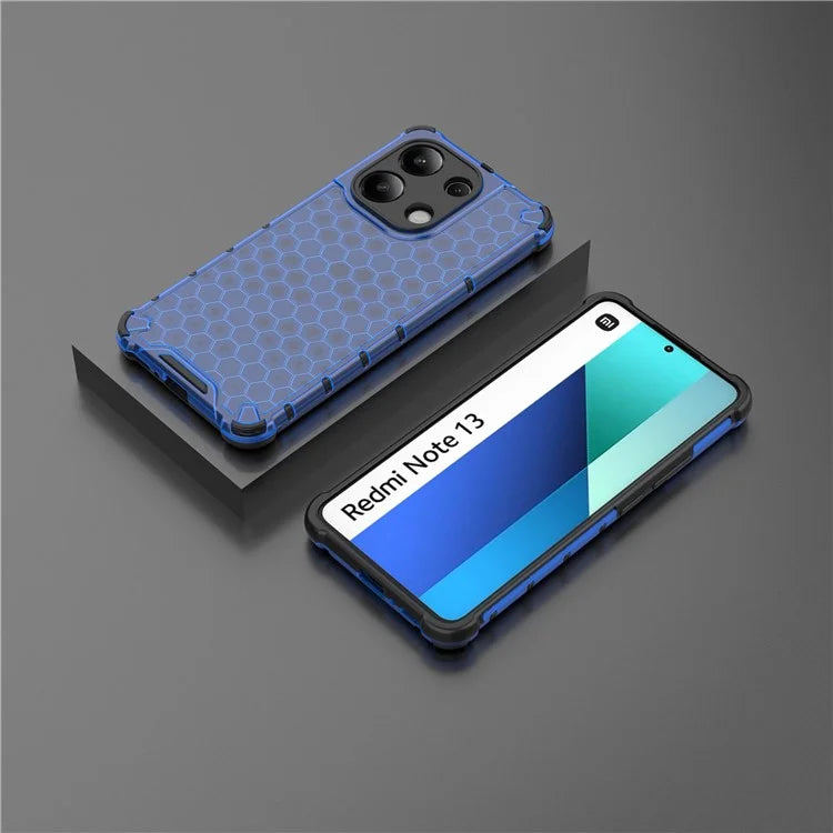 For Xiaomi Redmi Note 13 4G Case Honeycomb Design PC + TPU Phone Cover