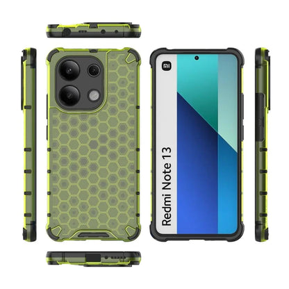 For Xiaomi Redmi Note 13 4G Case Honeycomb Design PC + TPU Phone Cover