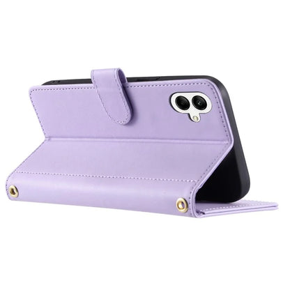 For Samsung Galaxy A05 4G Case Rhombus Grid Anti-scratch Phone Cover with 2 Straps