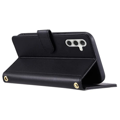 For Samsung Galaxy S24+ Case Magnetic Crossbody Phone Wallet Cover with 2 Straps