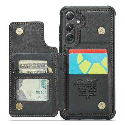 CASEME C22 Series For Samsung Galaxy S24 Case RFID Blocking Leather Phone Cover with 3 Card Slots
