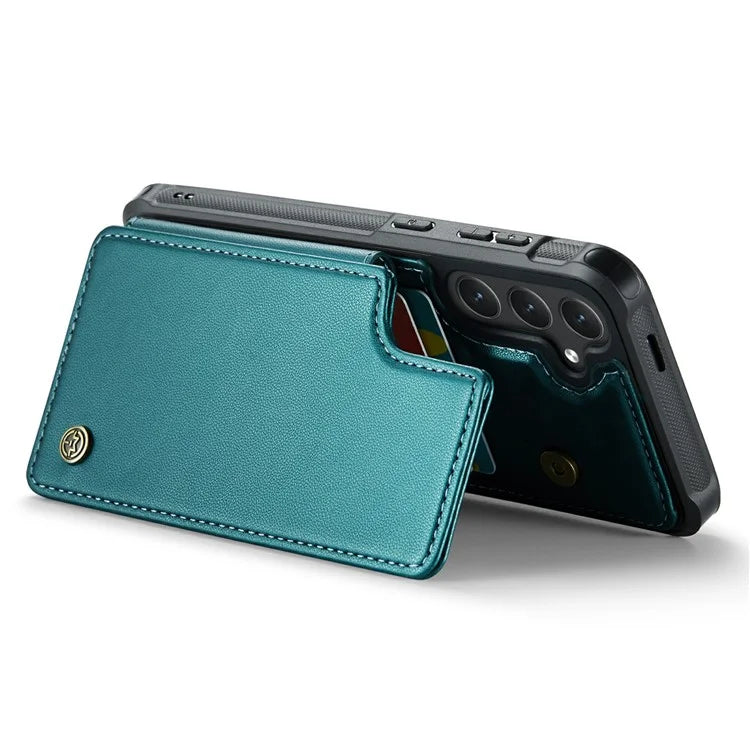 CASEME C22 Series For Samsung Galaxy S24 Case RFID Blocking Leather Phone Cover with 3 Card Slots