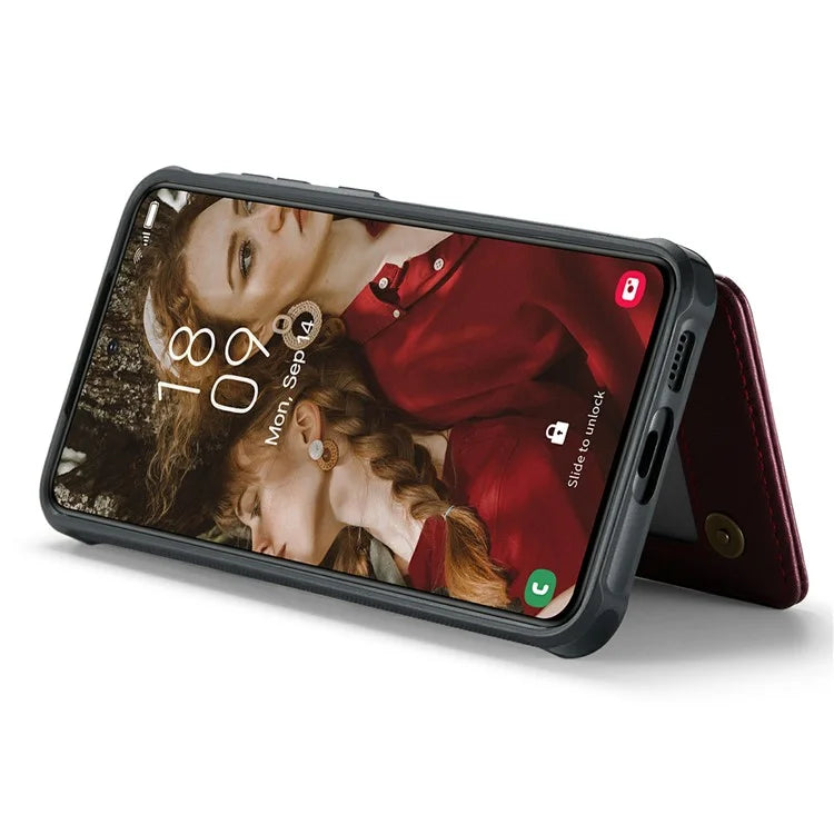 CASEME C22 Series For Samsung Galaxy S24 Case RFID Blocking Leather Phone Cover with 3 Card Slots