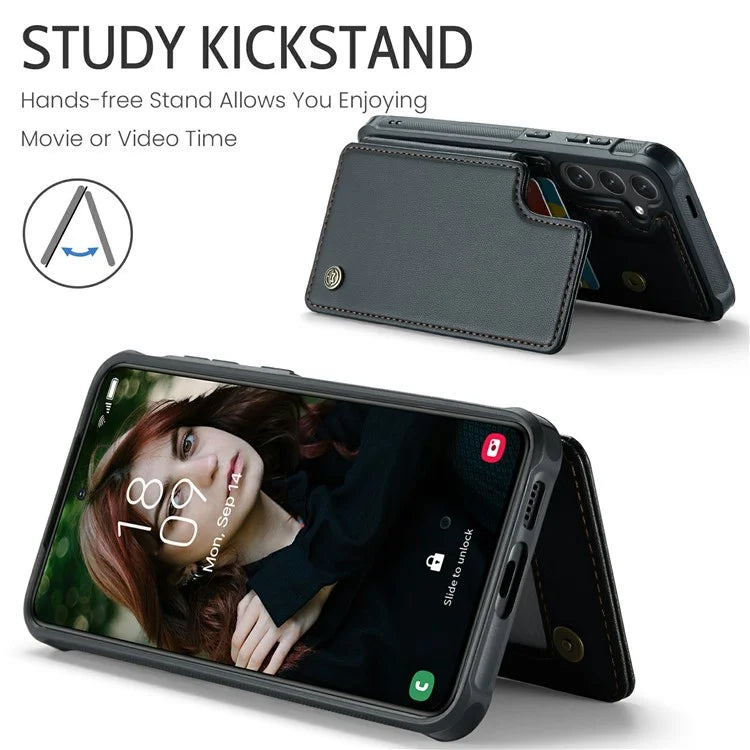 CASEME C22 Series For Samsung Galaxy S24+ Case RFID Blocking Kickstand Phone Cover