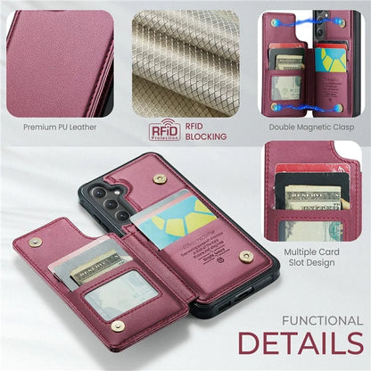 CASEME C22 Series For Samsung Galaxy S24+ Case RFID Blocking Kickstand Phone Cover