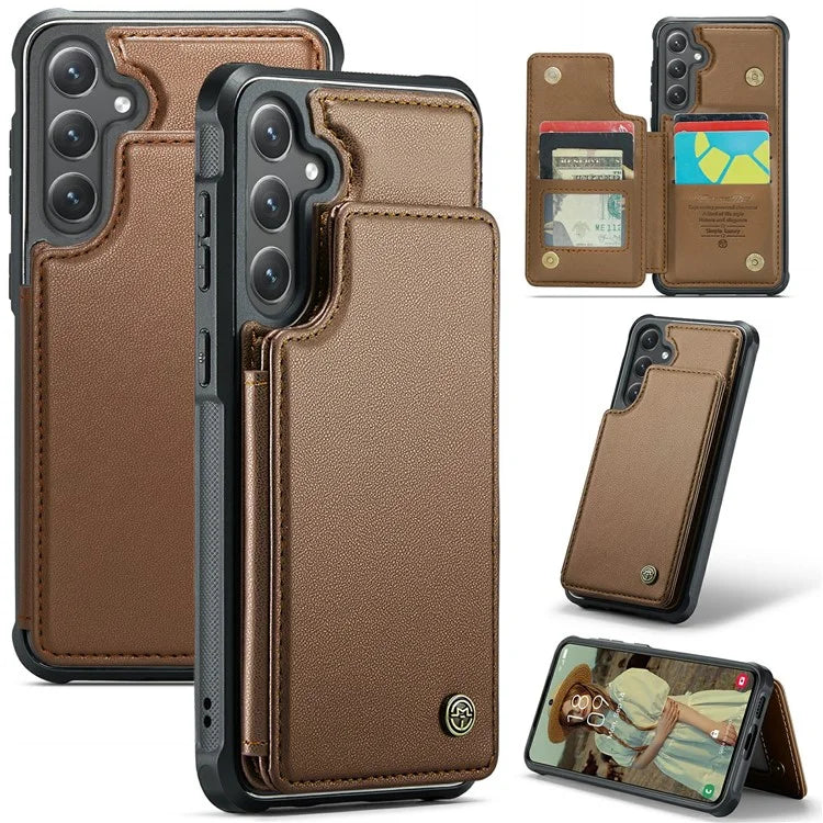 CASEME C22 Series For Samsung Galaxy S24+ Case RFID Blocking Kickstand Phone Cover