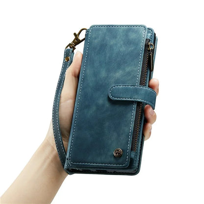 CASEME C30 Series for Samsung Galaxy S24 Case PU Leather 7 Card Slots Wallet Phone Cover
