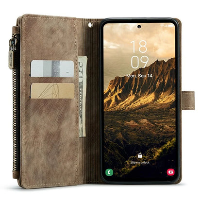 CASEME C30 Series for Samsung Galaxy S24 Case PU Leather 7 Card Slots Wallet Phone Cover
