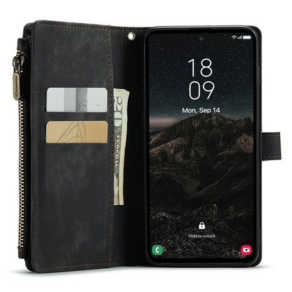 CASEME C30 Series for Samsung Galaxy S24 Case PU Leather 7 Card Slots Wallet Phone Cover