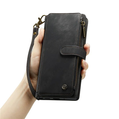 CASEME C30 Series for Samsung Galaxy S24 Case PU Leather 7 Card Slots Wallet Phone Cover