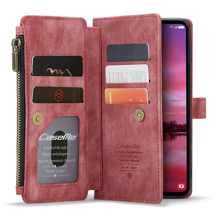 CASEME C30 Series for Samsung Galaxy S24 Case PU Leather 7 Card Slots Wallet Phone Cover