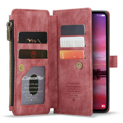 CASEME C30 Series for Samsung Galaxy S24 Case PU Leather 7 Card Slots Wallet Phone Cover
