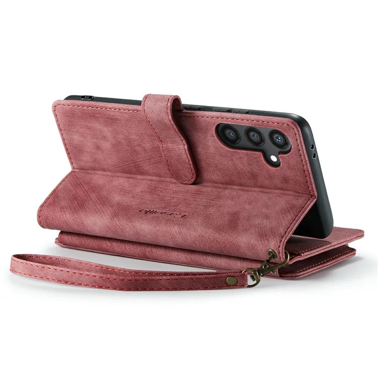 CASEME C30 Series for Samsung Galaxy S24 Case PU Leather 7 Card Slots Wallet Phone Cover