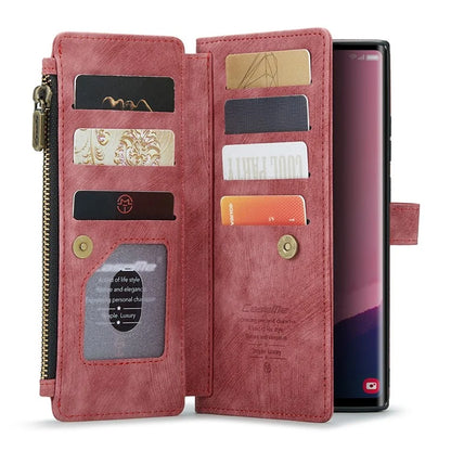 CASEME C30 Series for Samsung Galaxy S24 Ultra Case 10 Card Slots Phone Cover Zipper Cash Pocket