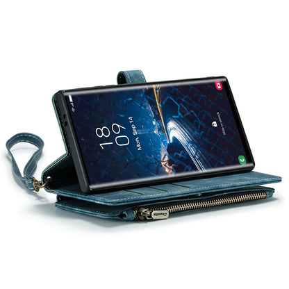 CASEME C30 Series for Samsung Galaxy S24 Ultra Case 10 Card Slots Phone Cover Zipper Cash Pocket