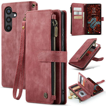 CASEME C30 Series for Samsung Galaxy S24+ Case 10 Card Holder Stand Leather Phone Cover