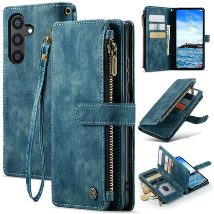 CASEME C30 Series for Samsung Galaxy S24+ Case 10 Card Holder Stand Leather Phone Cover