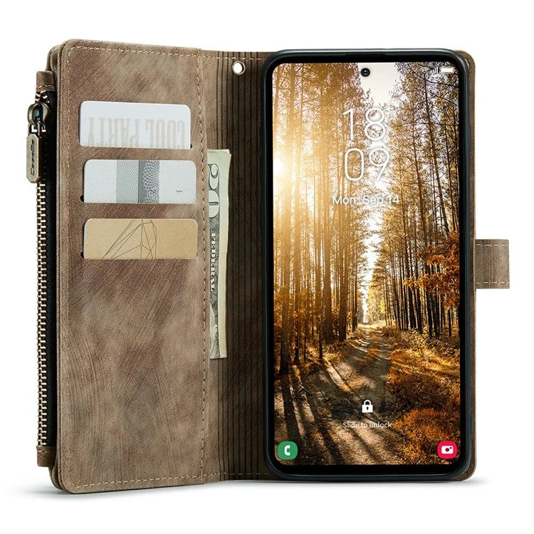 CASEME C30 Series for Samsung Galaxy S24+ Case 10 Card Holder Stand Leather Phone Cover