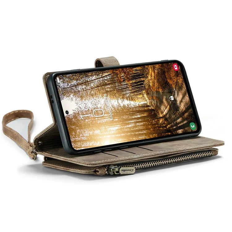 CASEME C30 Series for Samsung Galaxy S24+ Case 10 Card Holder Stand Leather Phone Cover