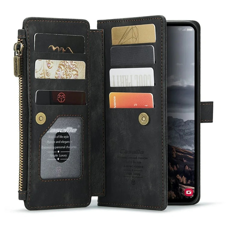 CASEME C30 Series for Samsung Galaxy S24+ Case 10 Card Holder Stand Leather Phone Cover