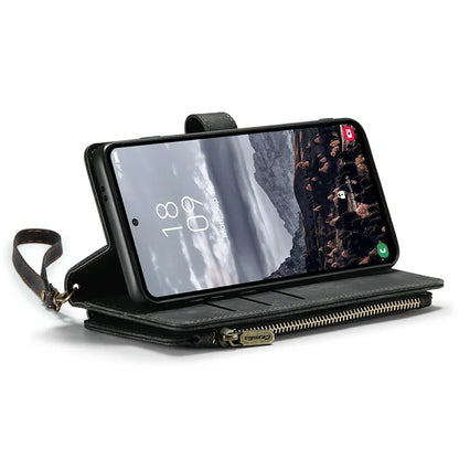 CASEME C30 Series for Samsung Galaxy S24+ Case 10 Card Holder Stand Leather Phone Cover
