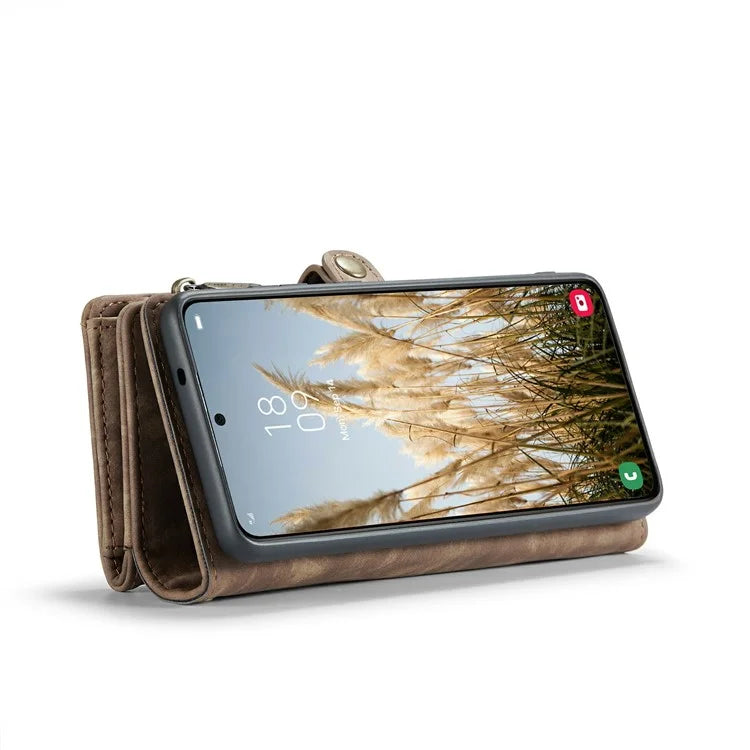 CASEME 008 Series for Samsung Galaxy S24 Leather Case Magnetic Detachable Phone Cover