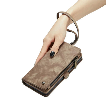 CASEME 008 Series for Samsung Galaxy S24 Leather Case Magnetic Detachable Phone Cover