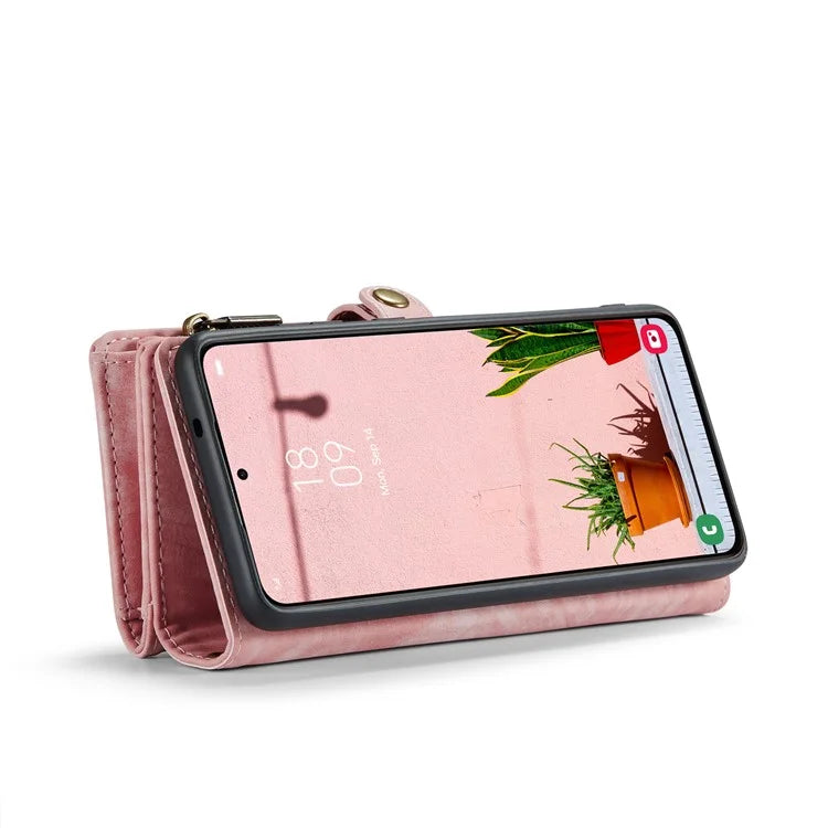 CASEME 008 Series for Samsung Galaxy S24 Leather Case Magnetic Detachable Phone Cover