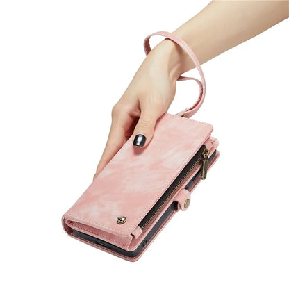 CASEME 008 Series for Samsung Galaxy S24 Leather Case Magnetic Detachable Phone Cover