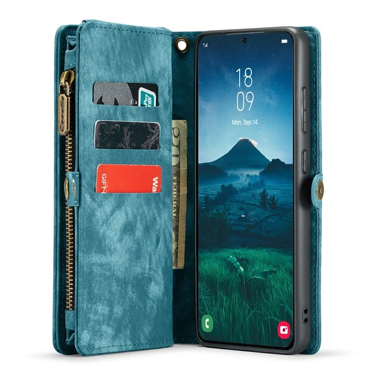 CASEME 008 Series for Samsung Galaxy S24 Leather Case Magnetic Detachable Phone Cover
