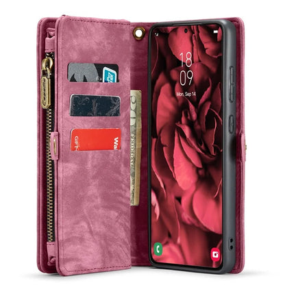 CASEME 008 Series for Samsung Galaxy S24 Leather Case Magnetic Detachable Phone Cover