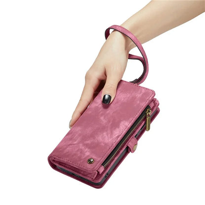 CASEME 008 Series for Samsung Galaxy S24 Leather Case Magnetic Detachable Phone Cover