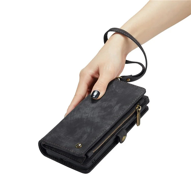 CASEME 008 Series for Samsung Galaxy S24 Leather Case Magnetic Detachable Phone Cover
