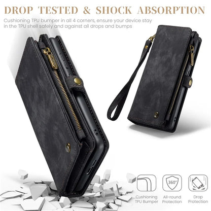 CASEME 008 Series for Samsung Galaxy S24 Leather Case Magnetic Detachable Phone Cover