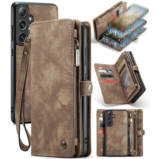 CASEME 008 Series for Samsung Galaxy S24+ Case Detachable Leather Zipper Wallet Phone Cover