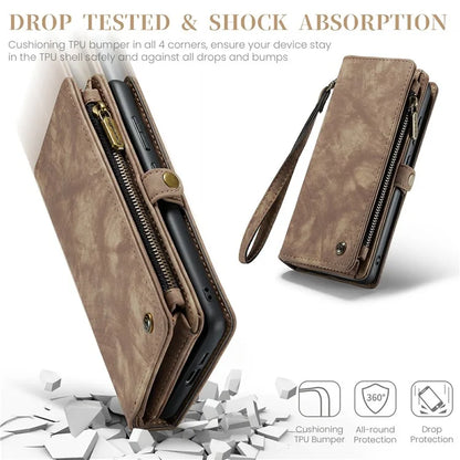 CASEME 008 Series for Samsung Galaxy S24+ Case Detachable Leather Zipper Wallet Phone Cover