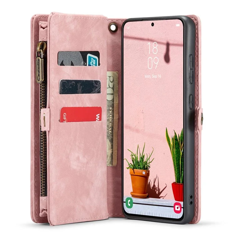 CASEME 008 Series for Samsung Galaxy S24+ Case Detachable Leather Zipper Wallet Phone Cover