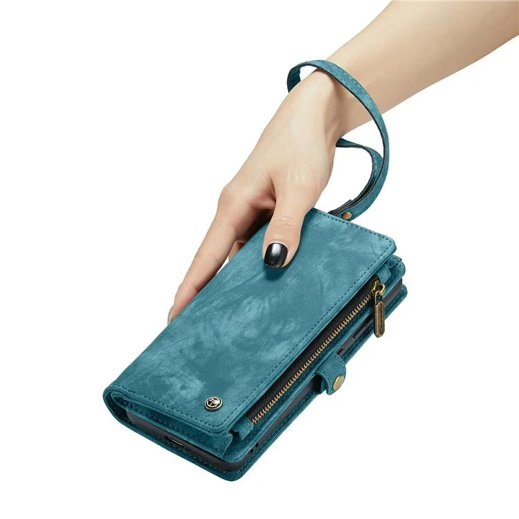 CASEME 008 Series for Samsung Galaxy S24+ Case Detachable Leather Zipper Wallet Phone Cover