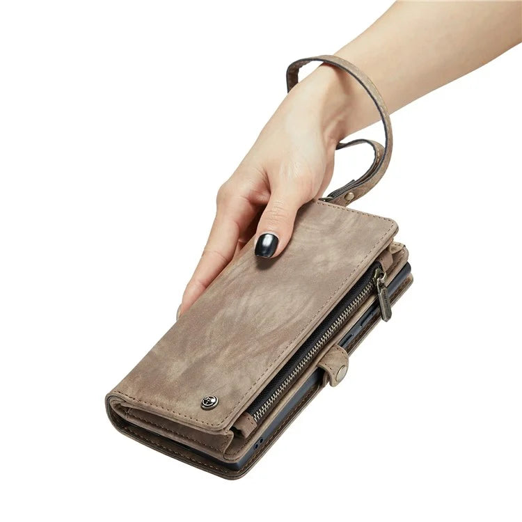 CASEME 008 Series for Samsung Galaxy S24 Ultra Leather Case Detachable Wallet Phone Cover